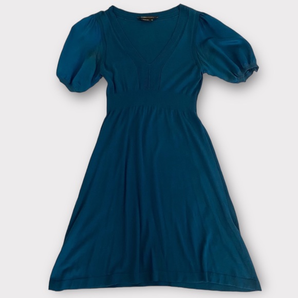 BCBGMaxAzria Dresses & Skirts - BCBG Max Azria Women’s Sweater Dress XS Silk Blend Fit Flare A Line Feminine